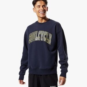 Soul By SoulCycle Unisex Sam Classic Crew Neck Sweatshirt Logo Small